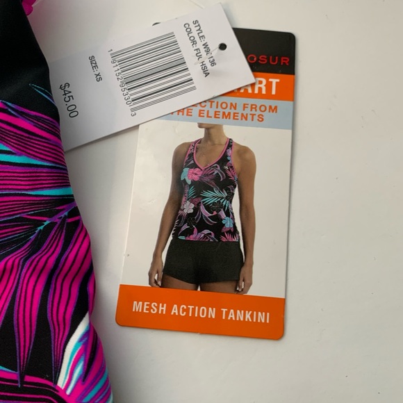ZeroXposur Mesh Action floral Tankini XS, M - Picture 3 of 14